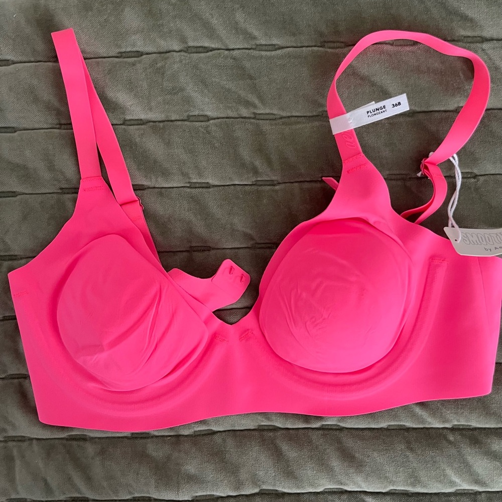 Aerie Plunge Bralette - Neon Pink